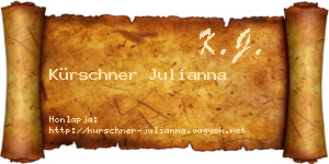 Kürschner Julianna névjegykártya